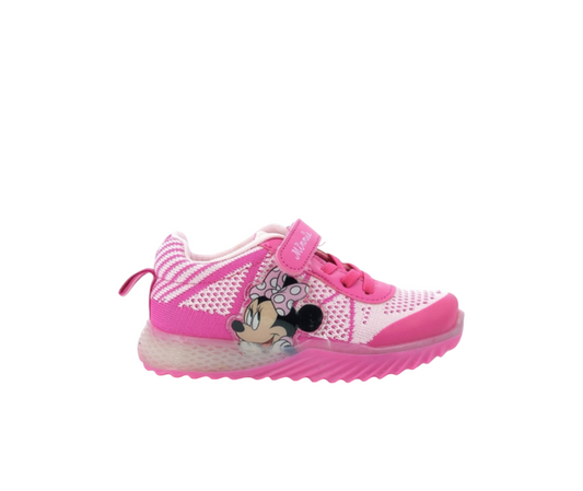 Sneakers Velcro Con Luci Minnie Bimba 25-33 Disney Cod. D3010547T