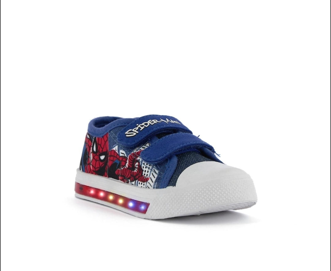 Sneakers blu stampa cartoon da bimbo con strappi