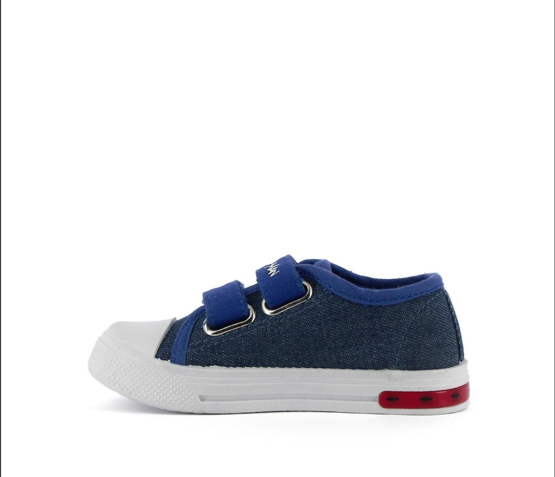 Sneakers blu stampa cartoon da bimbo con strappi